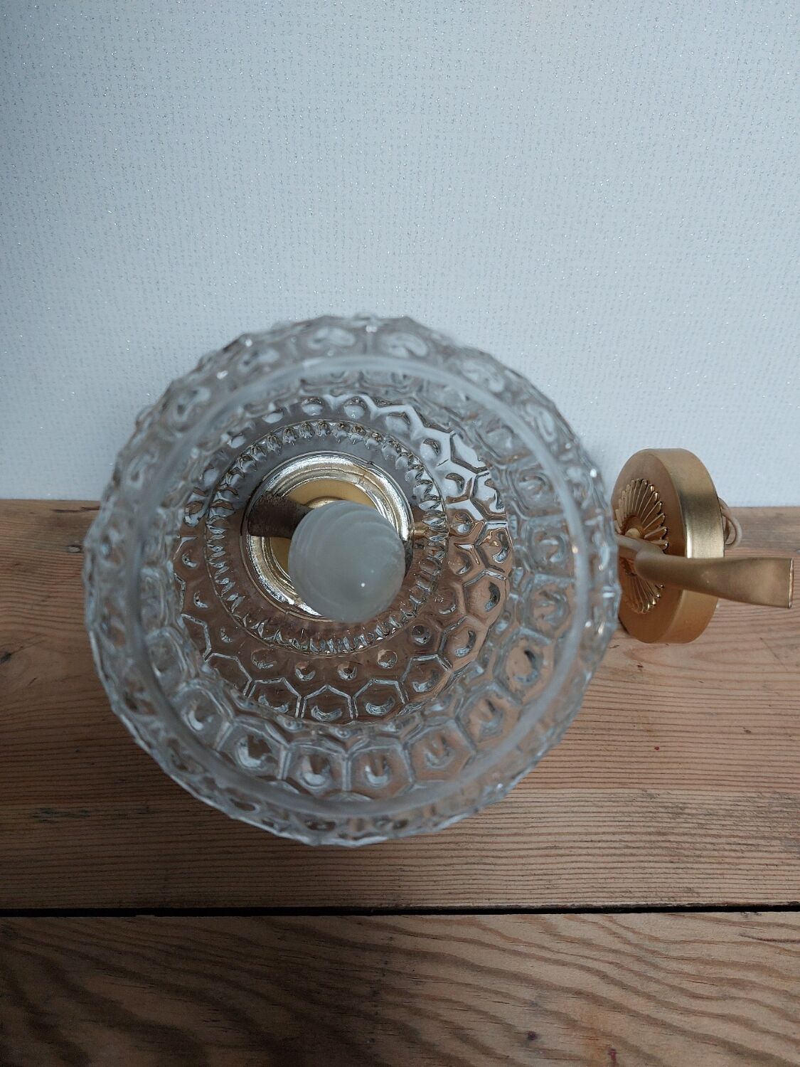 Wall sconces blown glass and brass