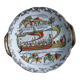 Decorative porcelain plate MF tapestry design of Bayeux