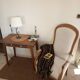 Fauteuil Voltaire tissu bouclette