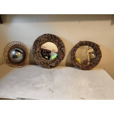 3 vintage mirrors from the 1970s
