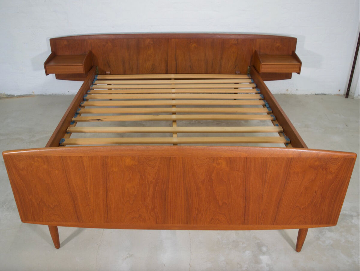 Lit double en teck danois par Melvin Mikkelsen années 1960.