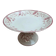 Antique compote dish Terre de fer Longwy Rambouillet model – burgundy decoration