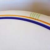 Vintage round-topped serving dish from the Gien factory, Robinson model, in porcelain