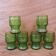 6 green glasses Fidenza Italy