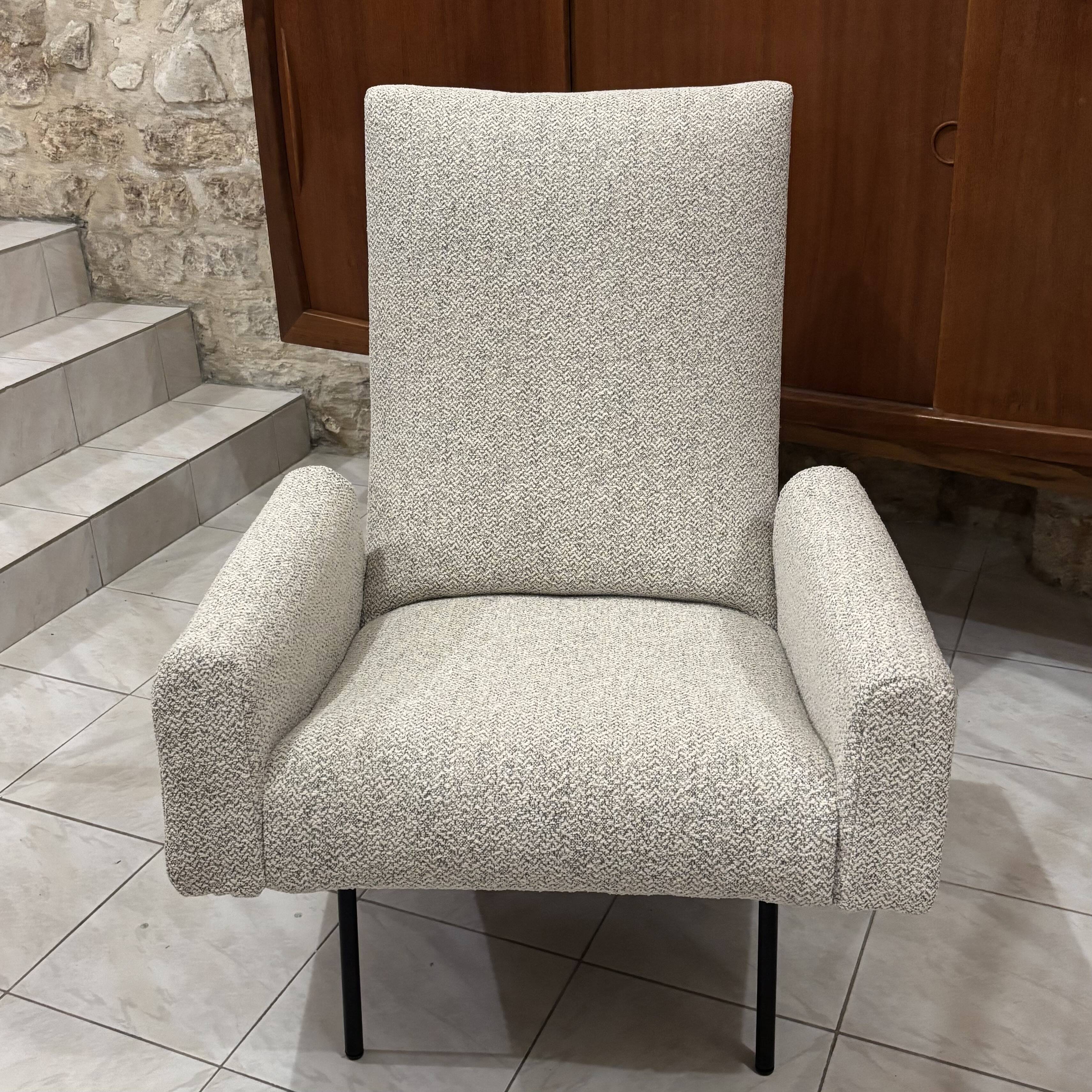 Louis Paolozzi modernist armchairs reupholstered