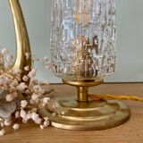Vintage tulip table lamp in glass