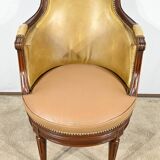 Fauteuil de Bureau Pivotant en Hêtre, style Louis XVI – Fin XIXe