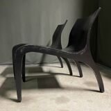 A pair Minimalist bent plywood lounge chairs