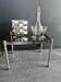 Vintage coffee table in chrome metal and smoked glass