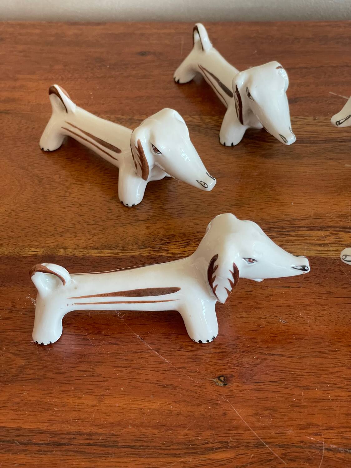 6 Dachshund knife holders