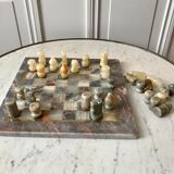 Vintage marble chess set 60s