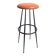 Vintage high stool in tawny faux leather