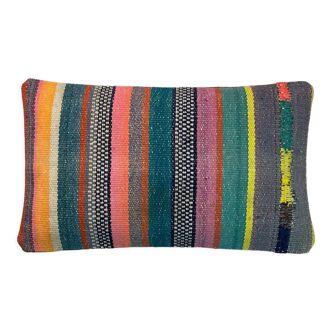 Vintage turkish kilim cushion cover 30x50cm