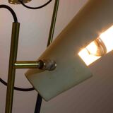 Unique tripod floor lamp by Stilnovo with white shades, Italy 1960s