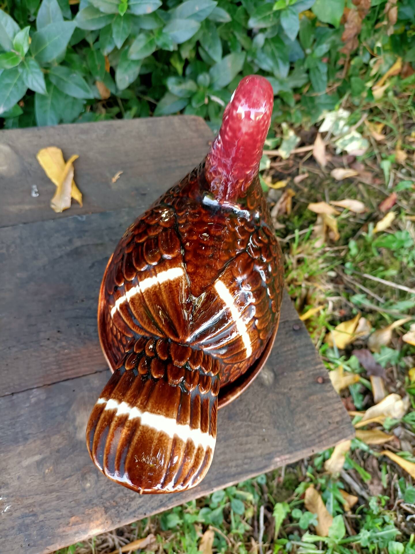 Retro zoomorphic terrine turkey