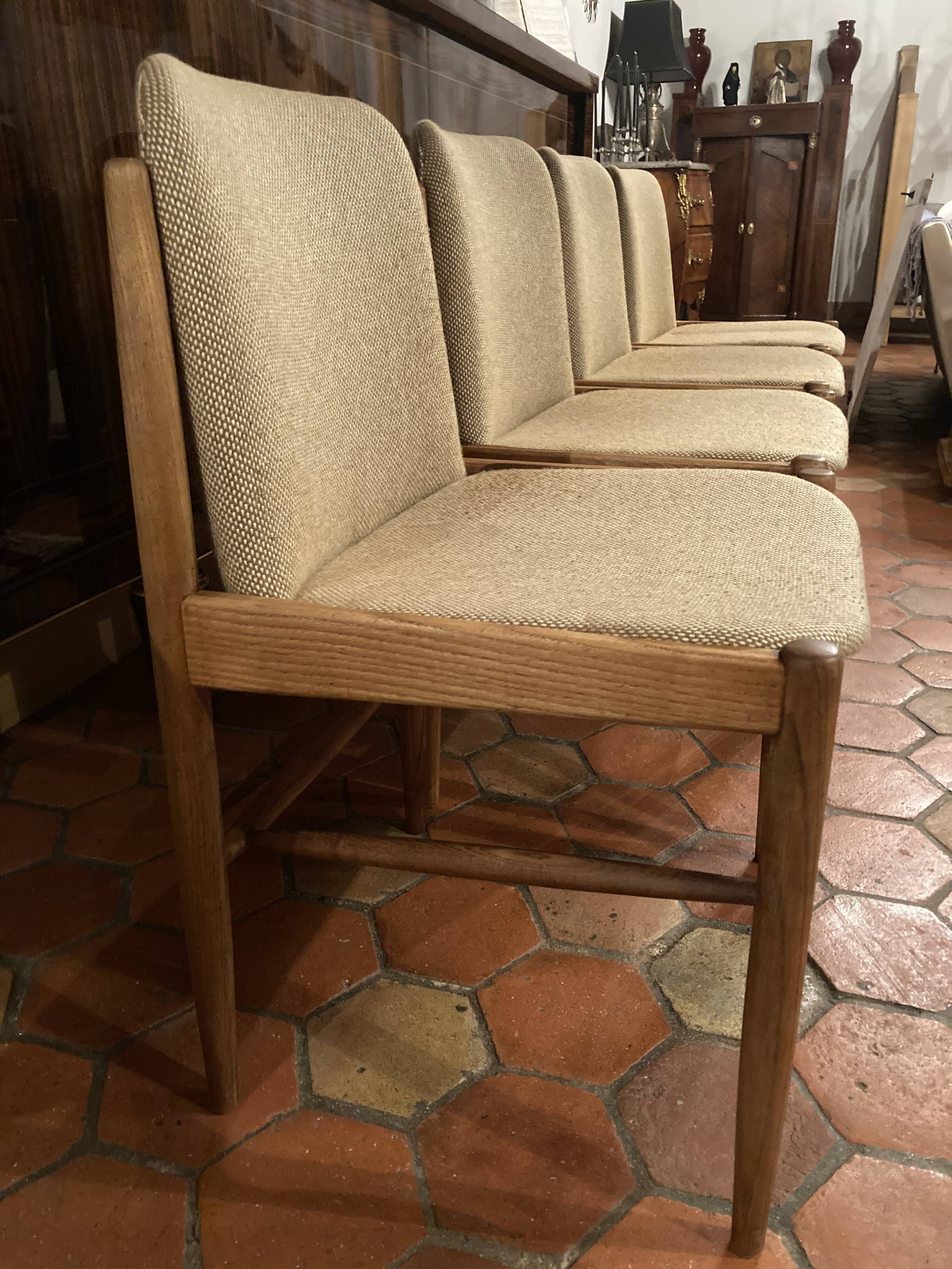 4 vintage Scandinavian style chairs