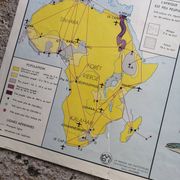 Carte scolaire vintage mdi: Afrique-Europe économique.