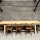 Old fir farm table 1930-1950 vintage country table