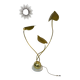 Rhubarb leaf floor lamp brass design Tomaso Barbi Italy an70
