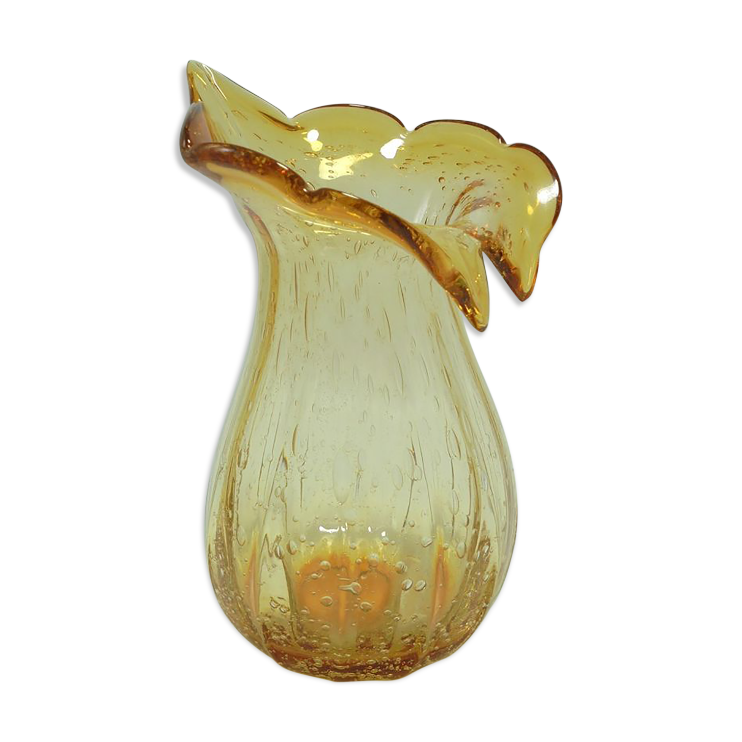 Bubbled glass vase