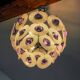 Sphera chandelier by Gino Vistosi, purple and white murano glass, Italy, 1970