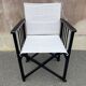 Foldable Steward's chair in wood painted black