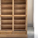 Double oak curtain filing cabinet