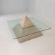 Italian Travertine Pyramid Coffee Table, 1980s