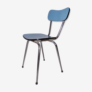 Chaise formica bleu années 60 marque mdj