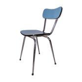 Chaise formica bleu années 60 marque mdj