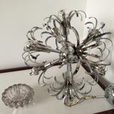 Chandelier sputnik chrome design 1970