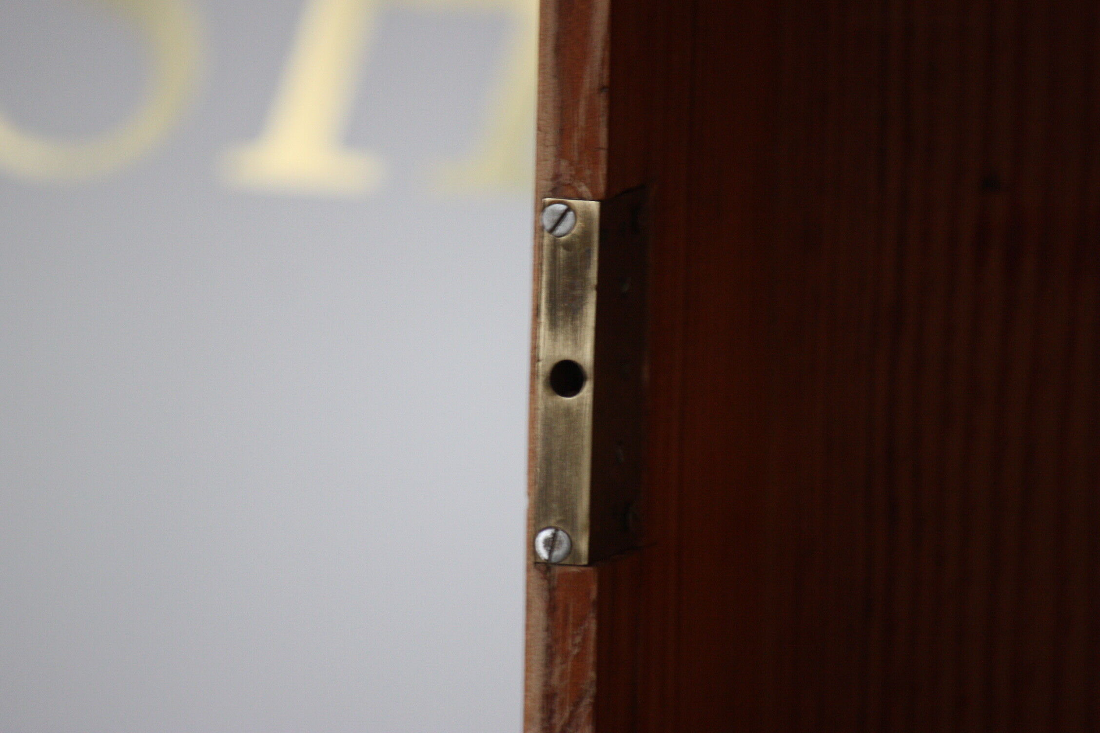 Carved wooden box with lock