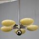Exceptional Art Deco Functionalist Nickel-Plated Chandelier, 1930s