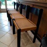 Set of 4 Scandinavian rope chairs