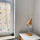 Vintage Mid-Century Table Lamp by Josef Hůrka for Lidokov | Orange & Chrome