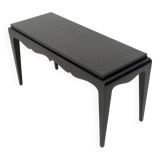 Black Lacquered Durmast Oak Bench, Italy