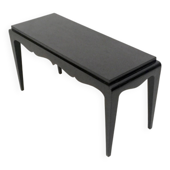 Black Lacquered Durmast Oak Bench, Italy