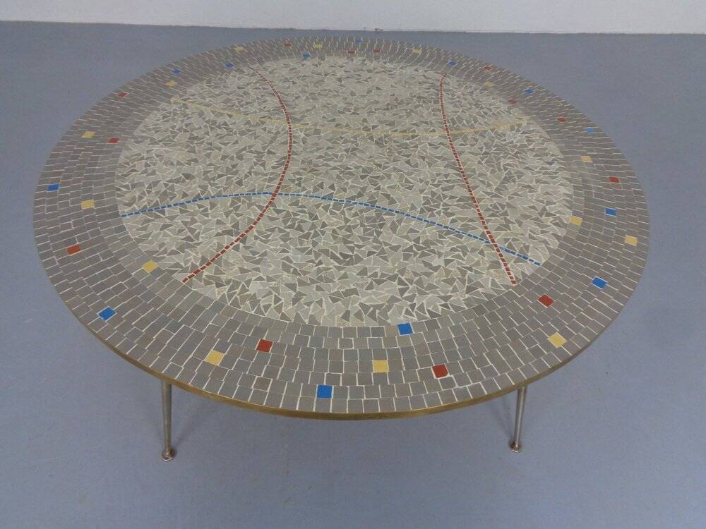 Large ceramic mosaic coffee table by Berthold Müller, Germany, 1950s.