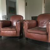 Pair of club armchairs 20s