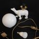White ceramic bear lamp