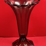 Grand vase cornet ferre fumé - superbe de couleur et d'état  30 cm "1970