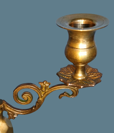 Pair of chandeliers three neo-classical fires - patinated bronze - 1950s - France