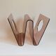 Smoked plexiglas magazine holder 70s