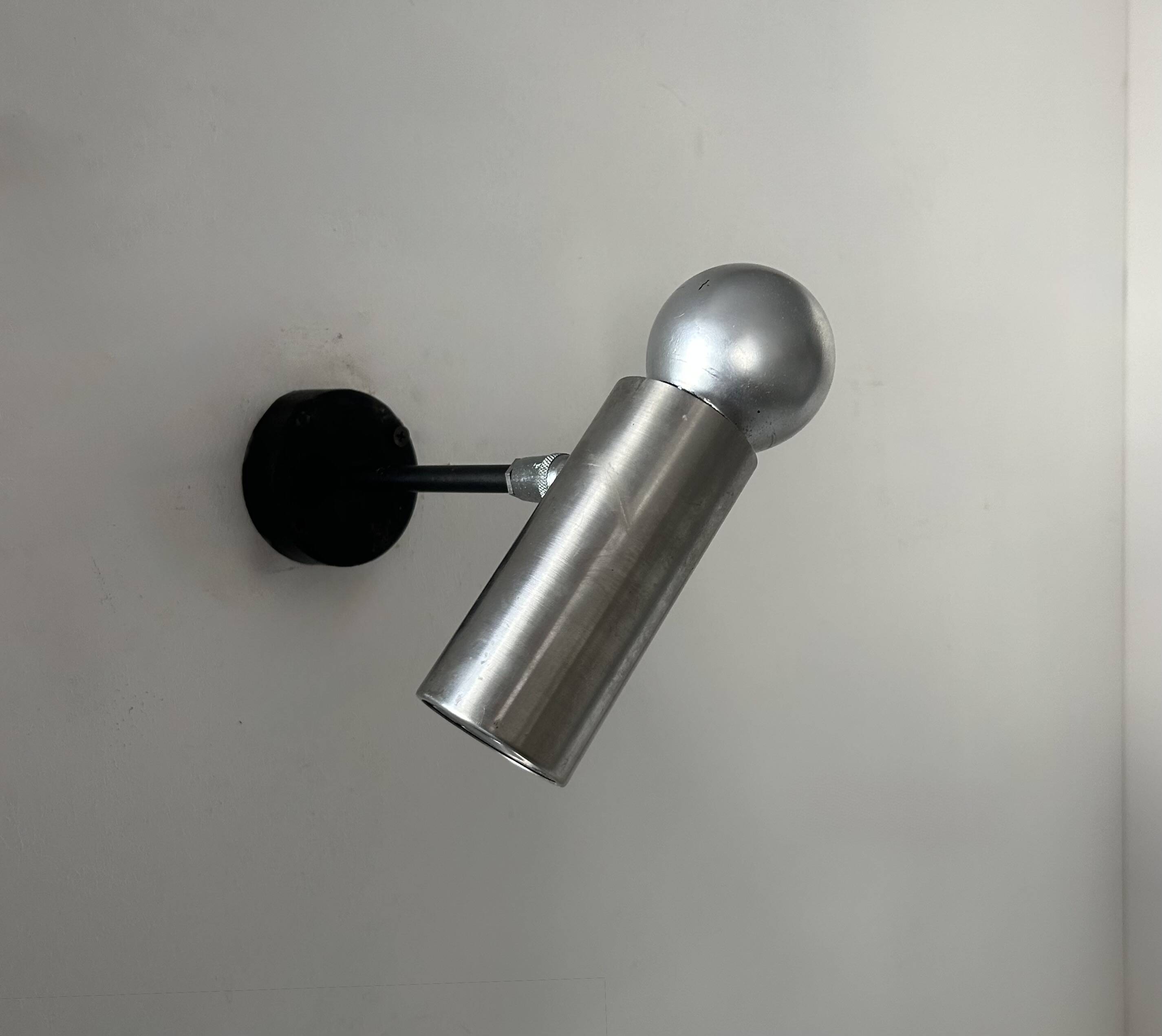 Vintage adjustable wall lamp, chrome, France 1970