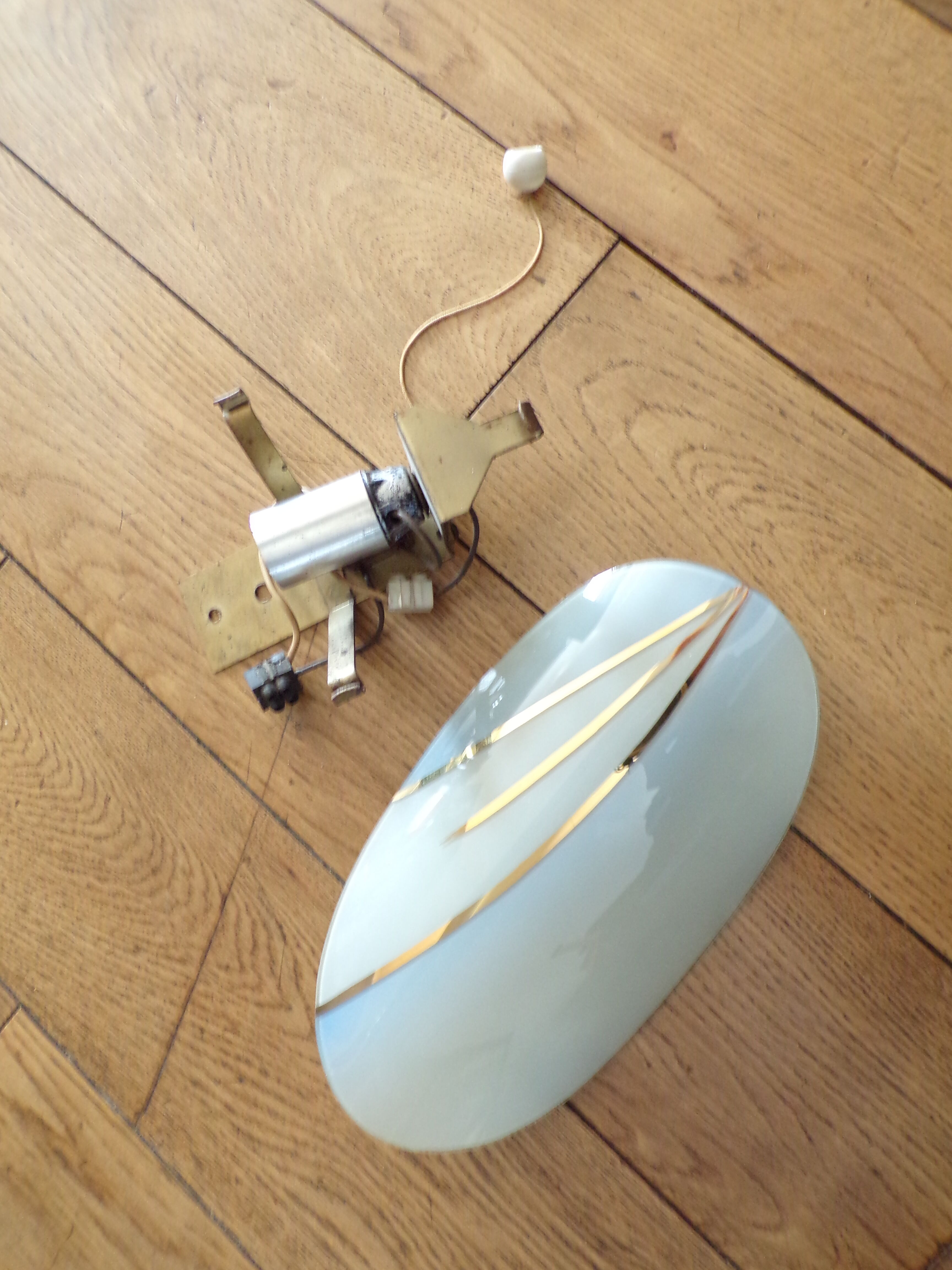 Modernist glass wall lamp