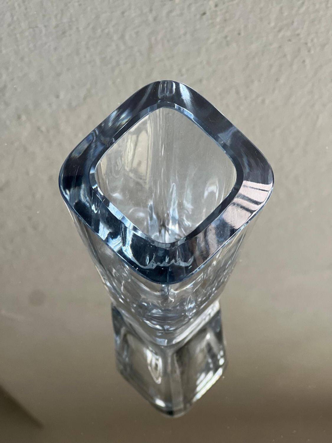 Decorative Swedish Vase, Clear Glass, Stromberg, Mid-Century Modern, Collectible