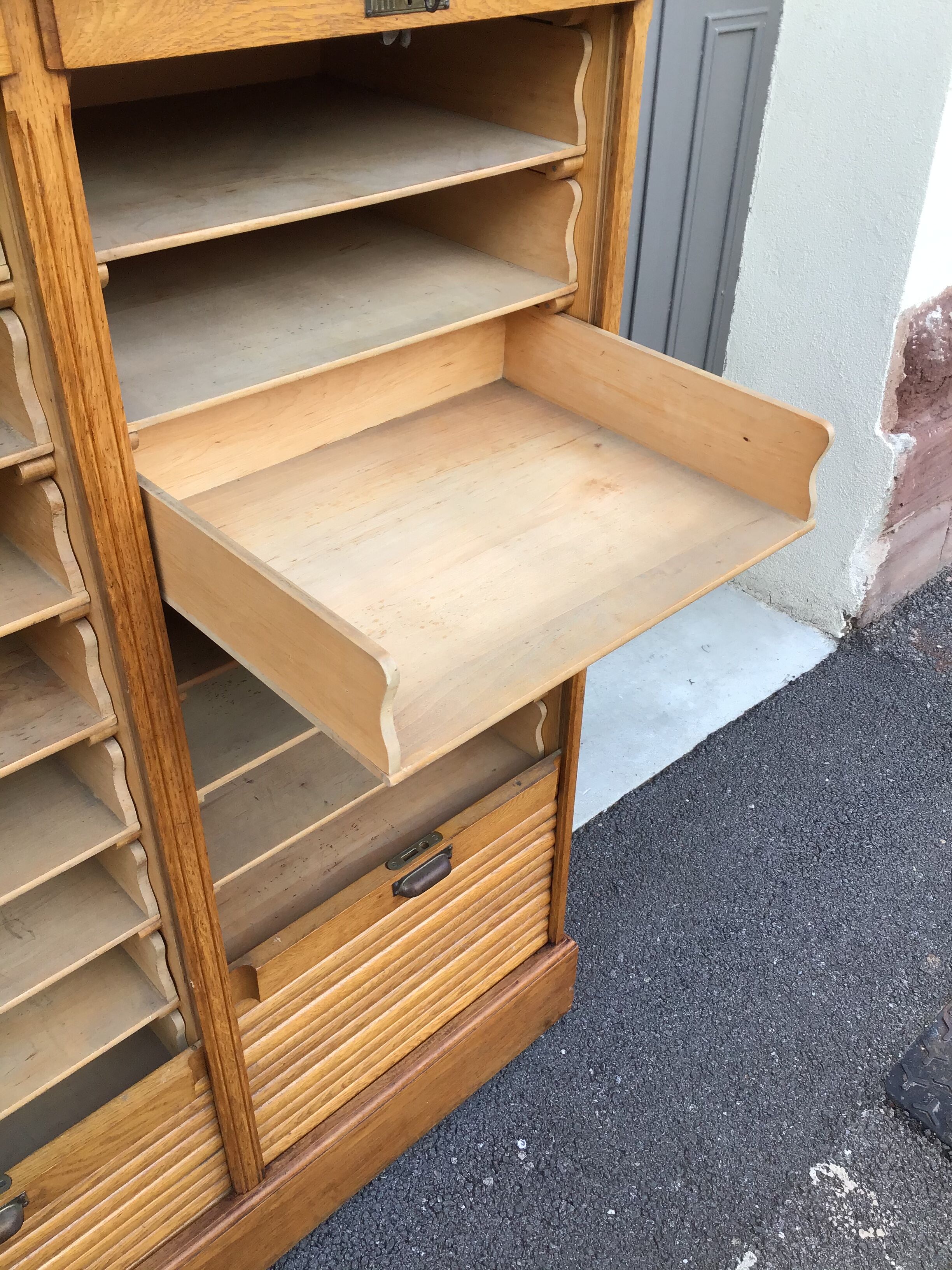 Furniture notary sliding curtain binder 1950s