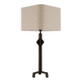 Lampe de table Conti, bronze et lin