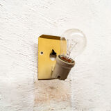 Brass wall lamp Italy 70s