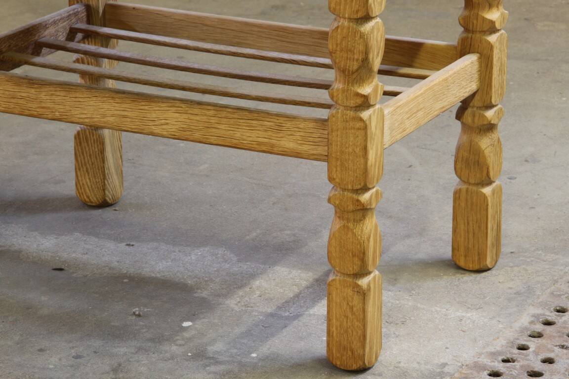 Pair of Vintage Danish Oak Bedside Tables with Drawer & Shelf, Kjærnulf style